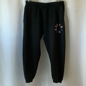 Adidas Men's Adicolor Shattered Trefoil Sweatpants Large Black Zipped Pockets